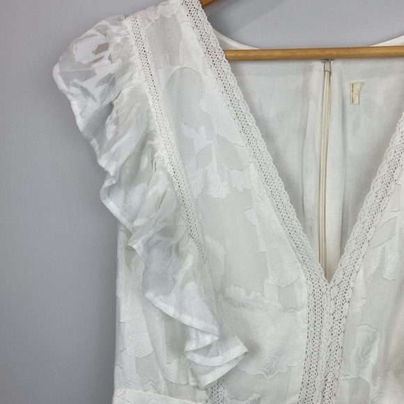 Elegant White Ruffle Dress - Picture 5 of 11